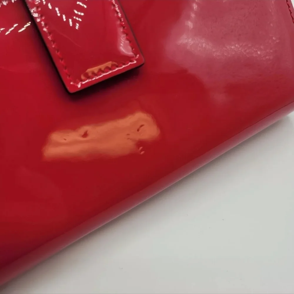ALEXANDER McQUEEN Fucsia Patent Leather Continental Wallet, NWT
